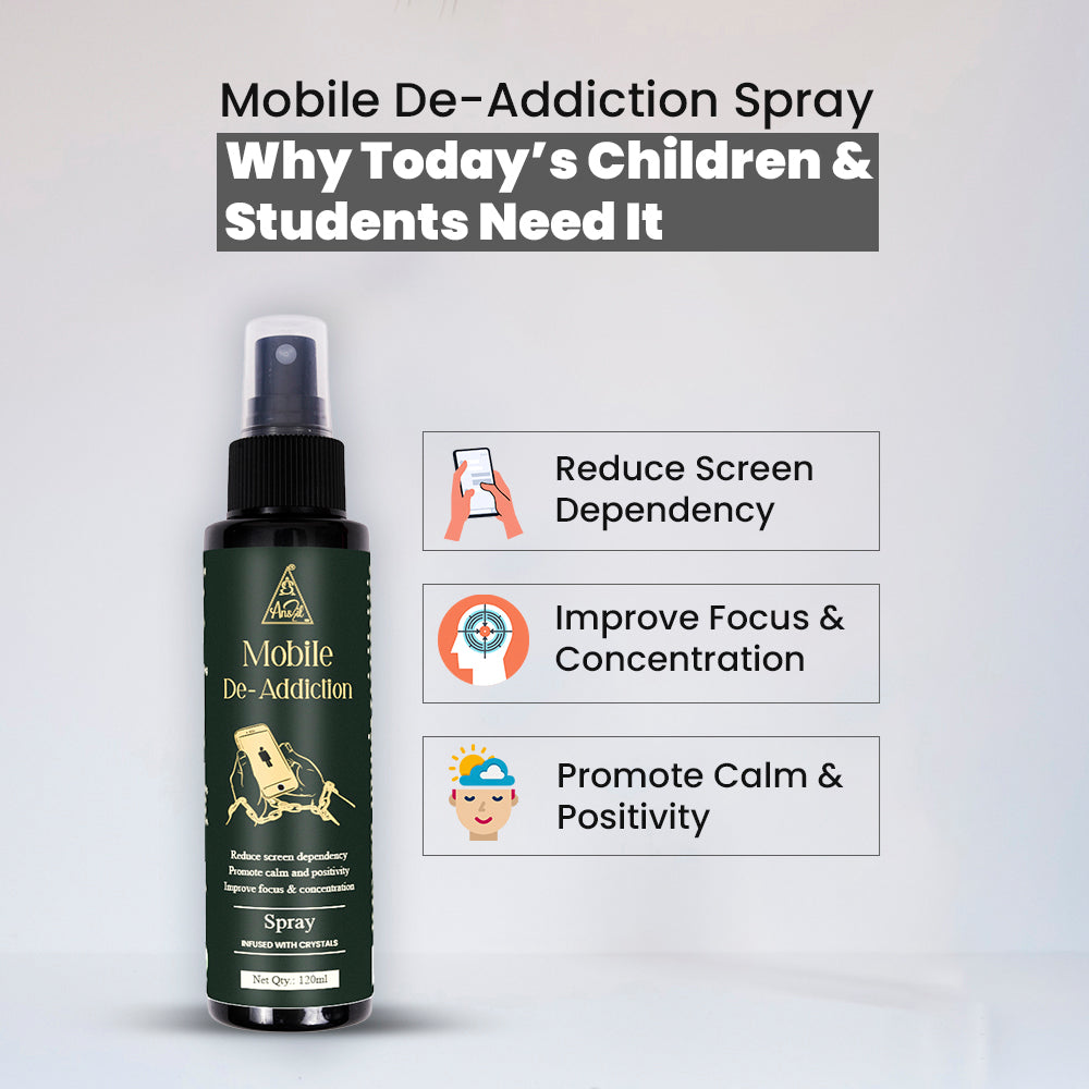 Mobile De-addiction spray | Reiki Energized | Aromatherapy (120ml)