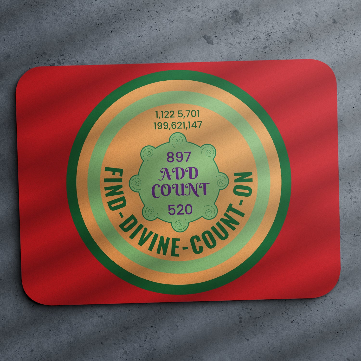 Money energy circle mouse pad