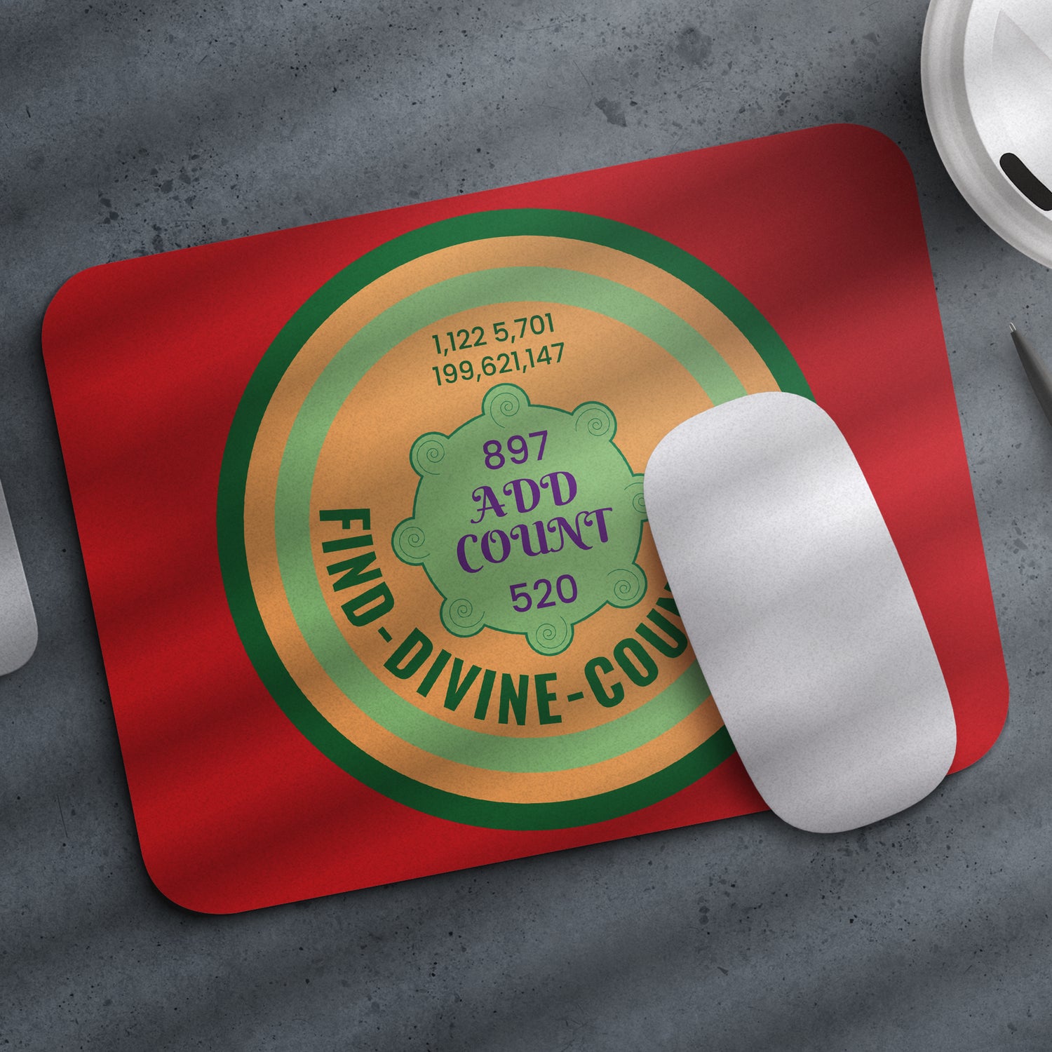 Money energy circle mouse pad