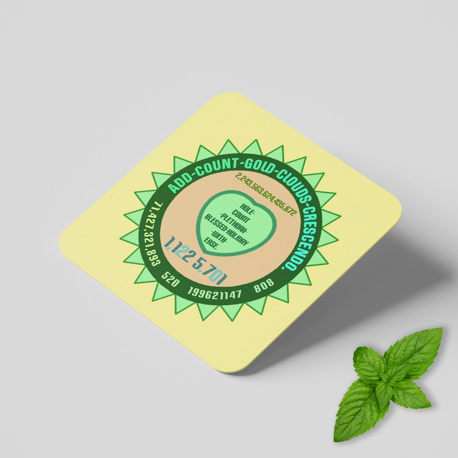 Money flow energy circle coaster