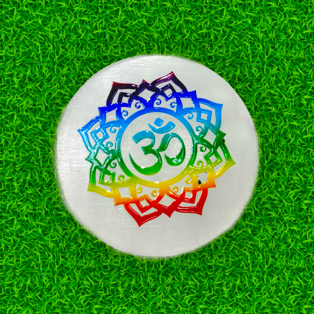 Om Selenite Charging Plate