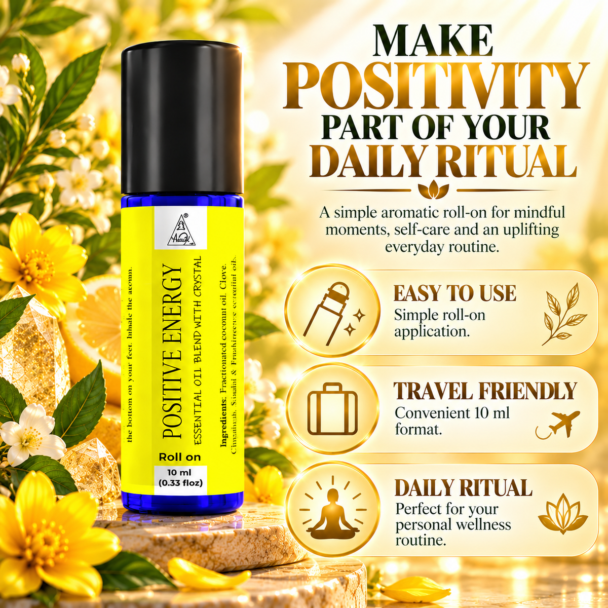 Positive energy Essential Oil Roll on (10ml)