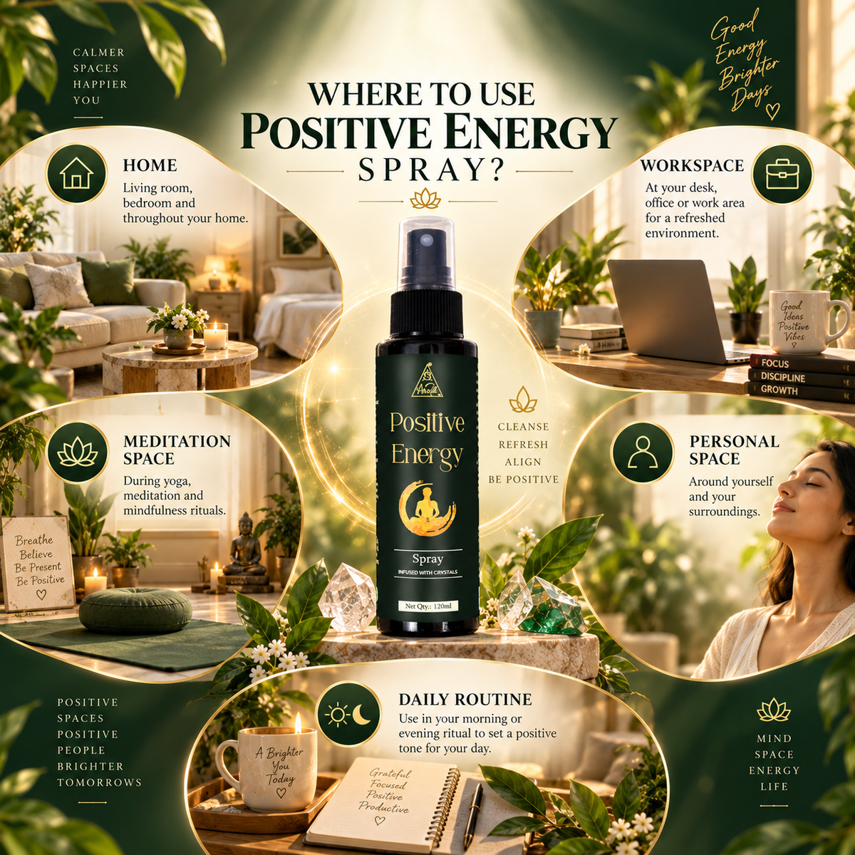 Positive energy spray | Reiki Energized | Aromatherapy (120ml)