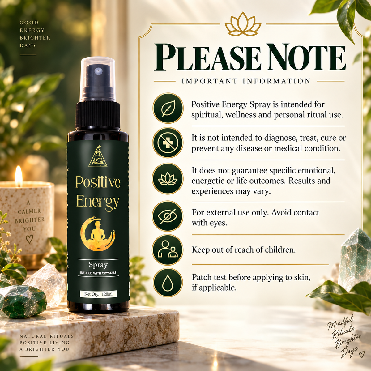 Positive energy spray | Reiki Energized | Aromatherapy (120ml)