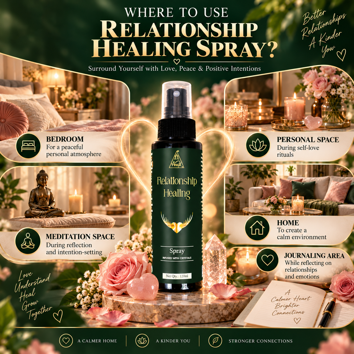 Relationship Healing spray | Reiki Energized | Aromatherapy (120ml)