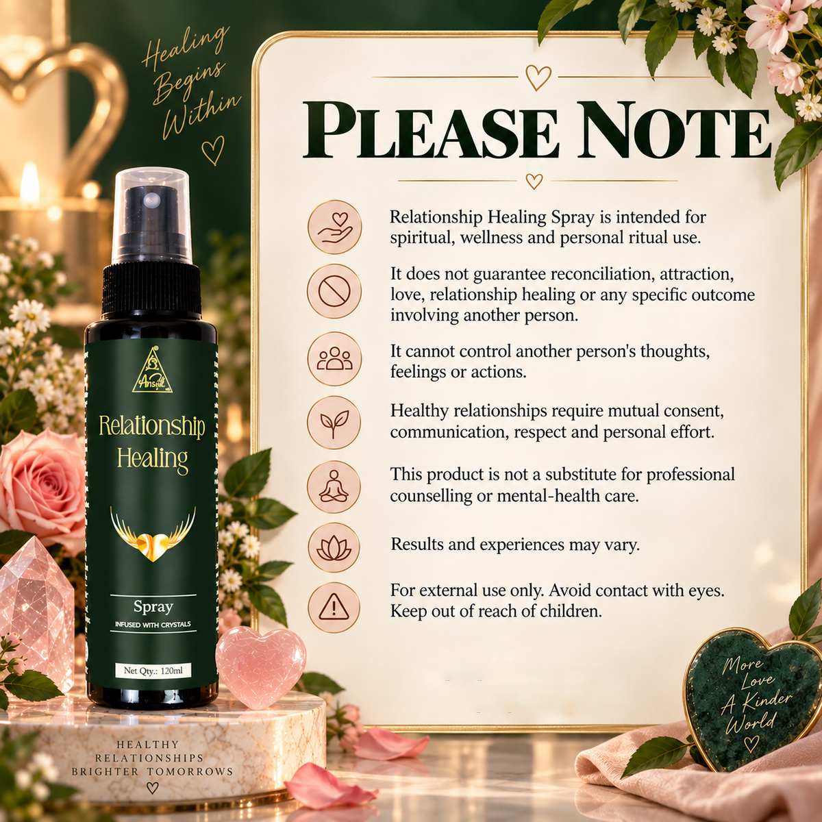 Relationship Healing spray | Reiki Energized | Aromatherapy (120ml)