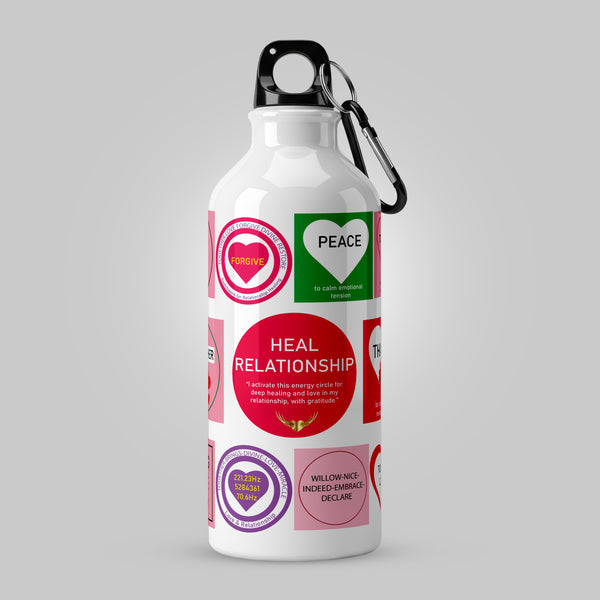 Relationship Healing Energy Circle & Switchword Aluminum Water Bottle – 750ml