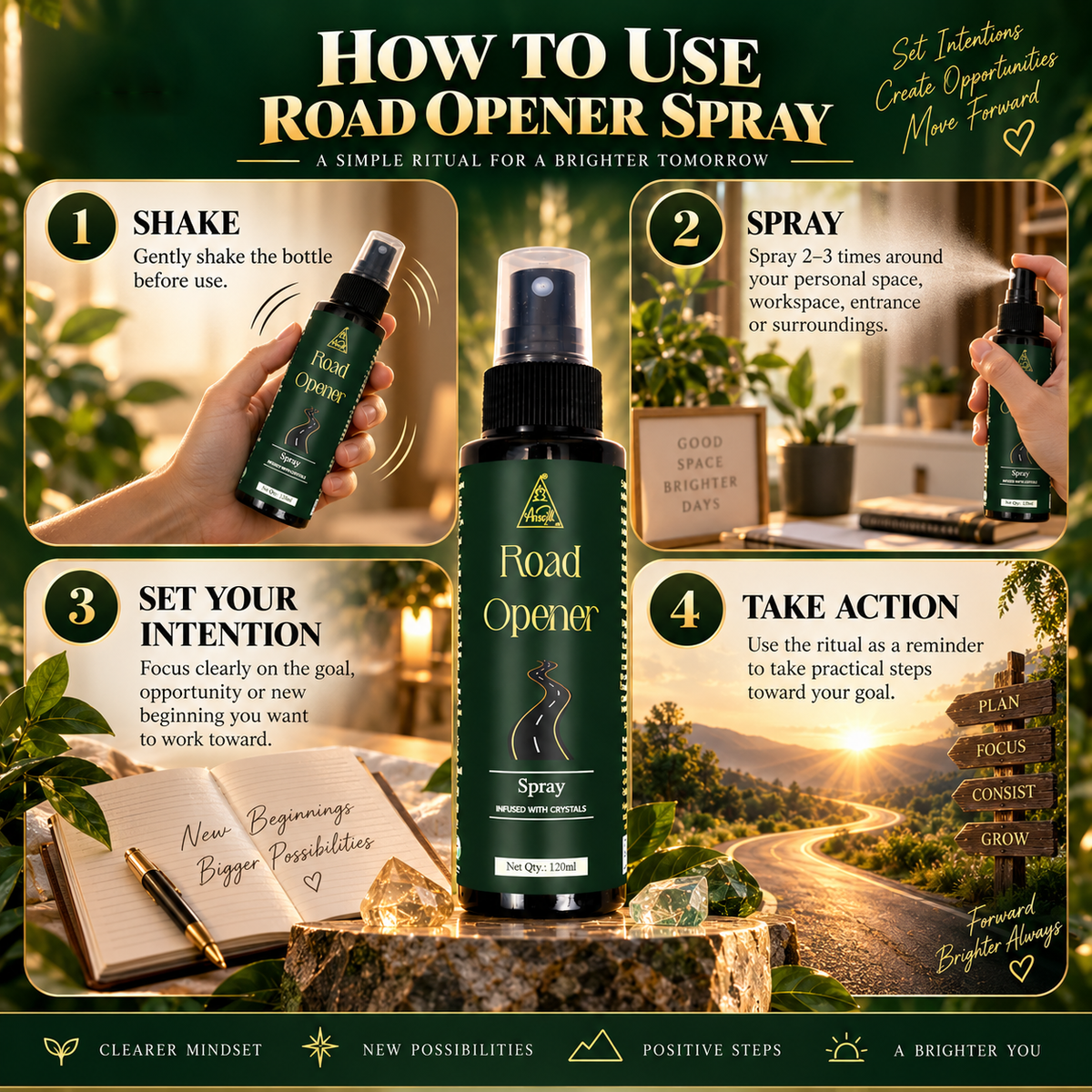 Road opener spray | Reiki Energized | Aromatherapy (120ml)