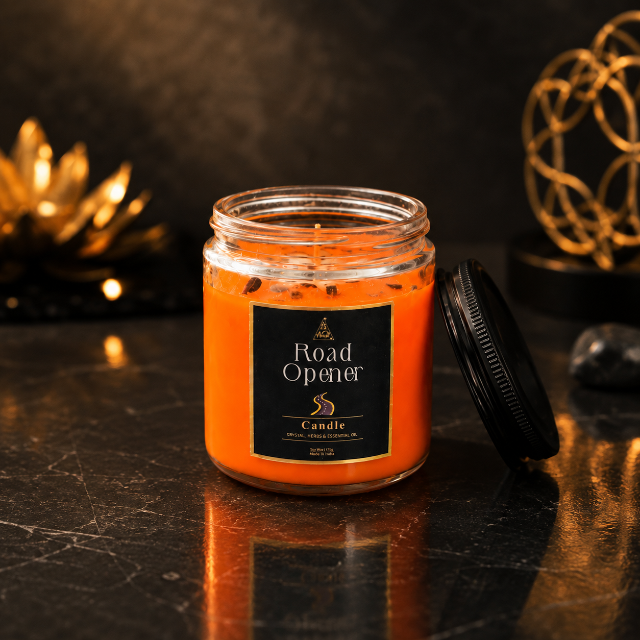 Road Opener candle | Reiki energized | Aromatherapy | 20-25 Hours