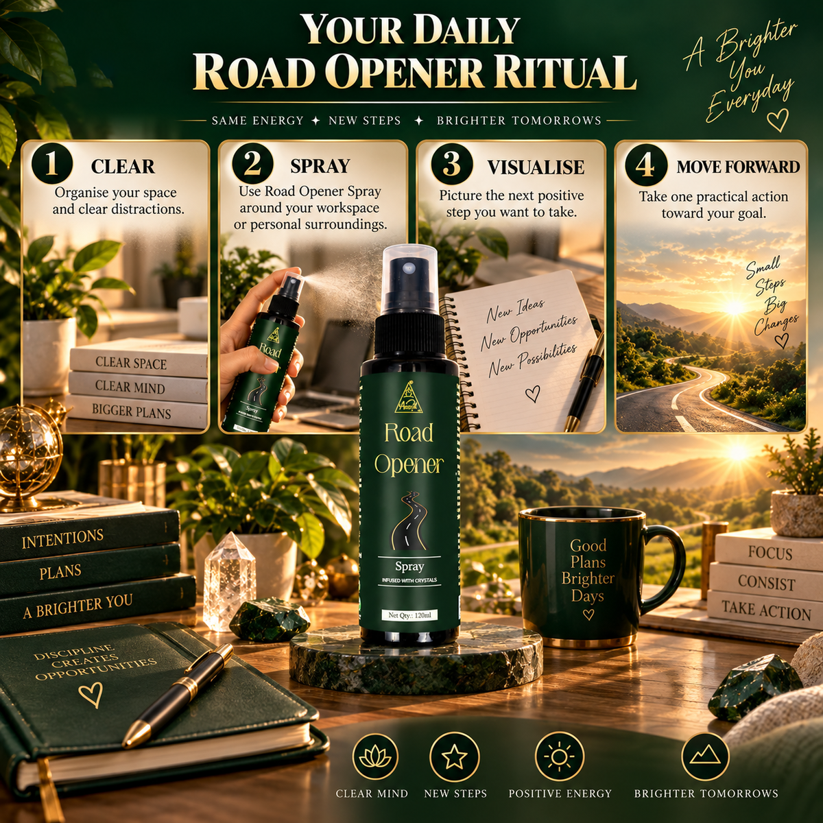 Road opener spray | Reiki Energized | Aromatherapy (120ml)
