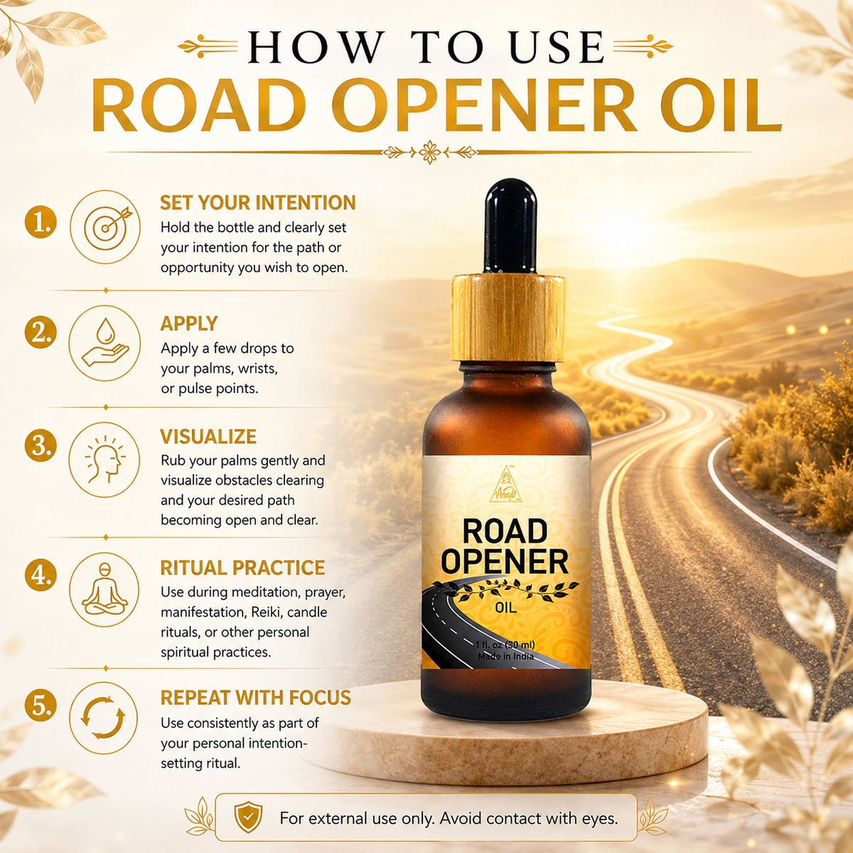 Road opener oil | Reiki Energized | Aromatherapy | 30 ml