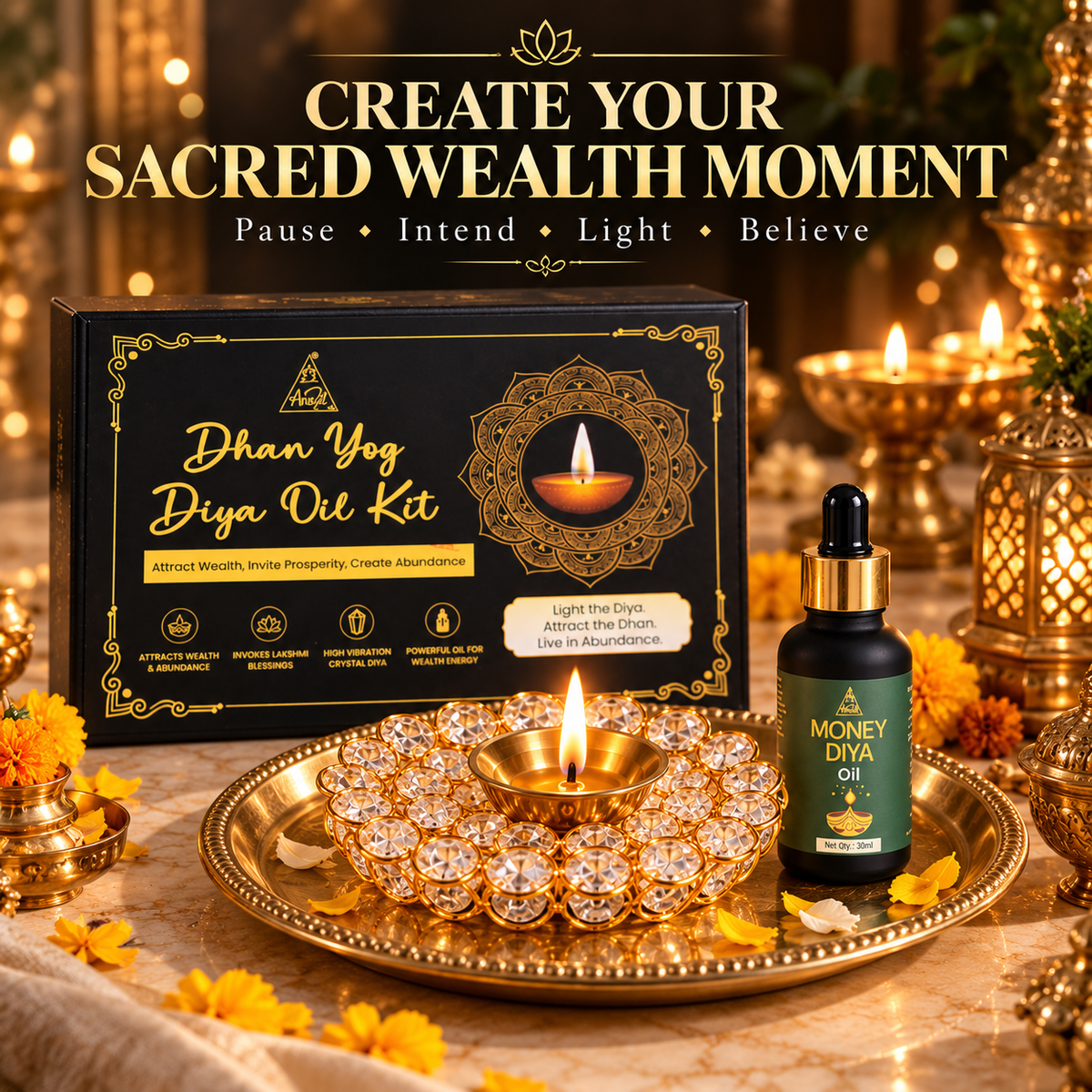 Dhan Yog Diya Oil Kit