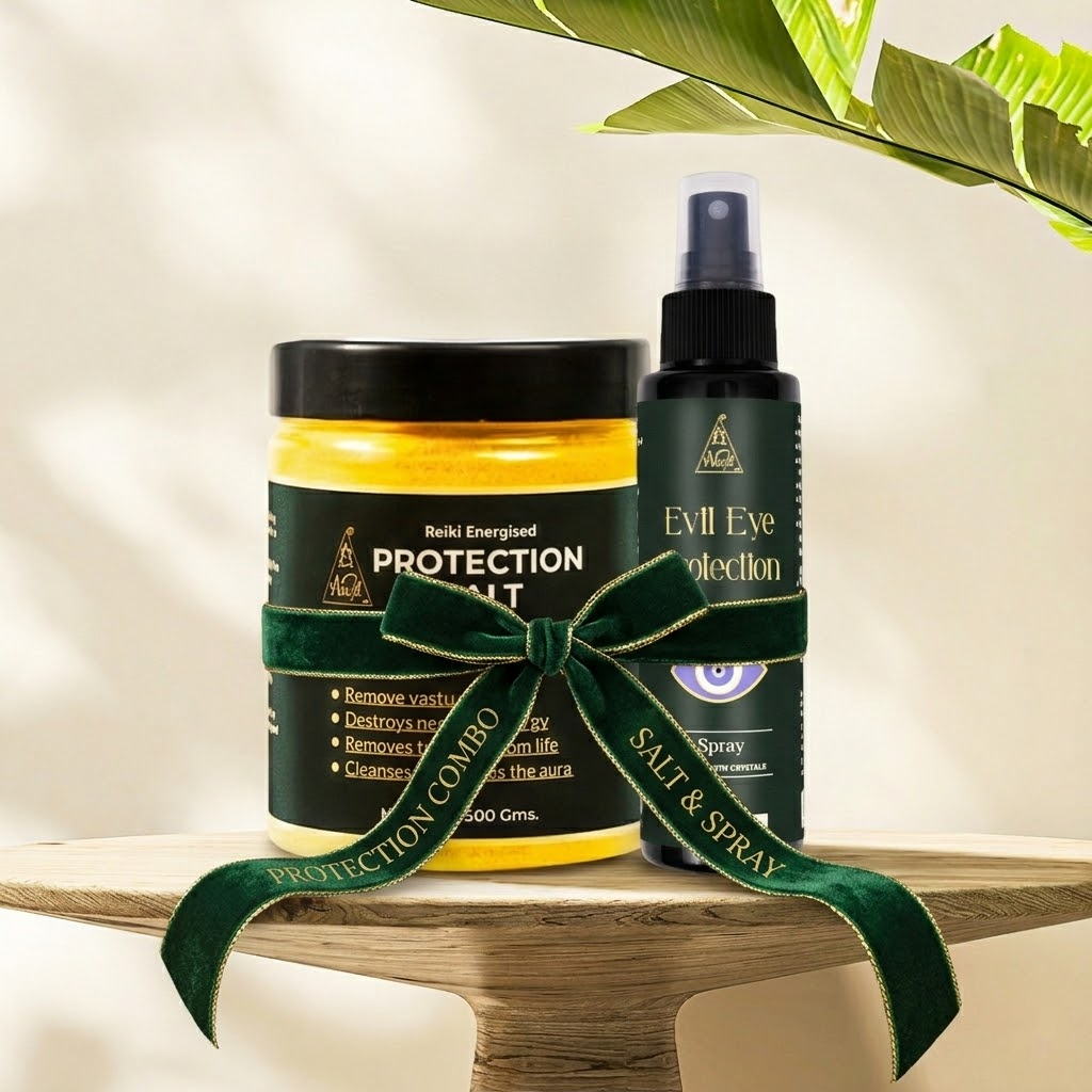 Double Protection Combo – Reiki Energised Salt & Evil Eye Spray (Pack of 2)