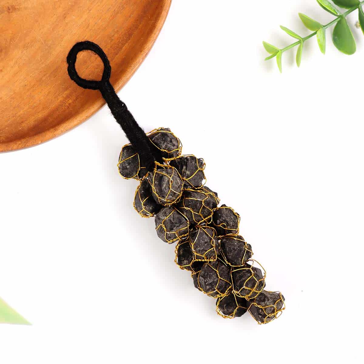 Black Tourmaline Rough Chunks Door Hanging