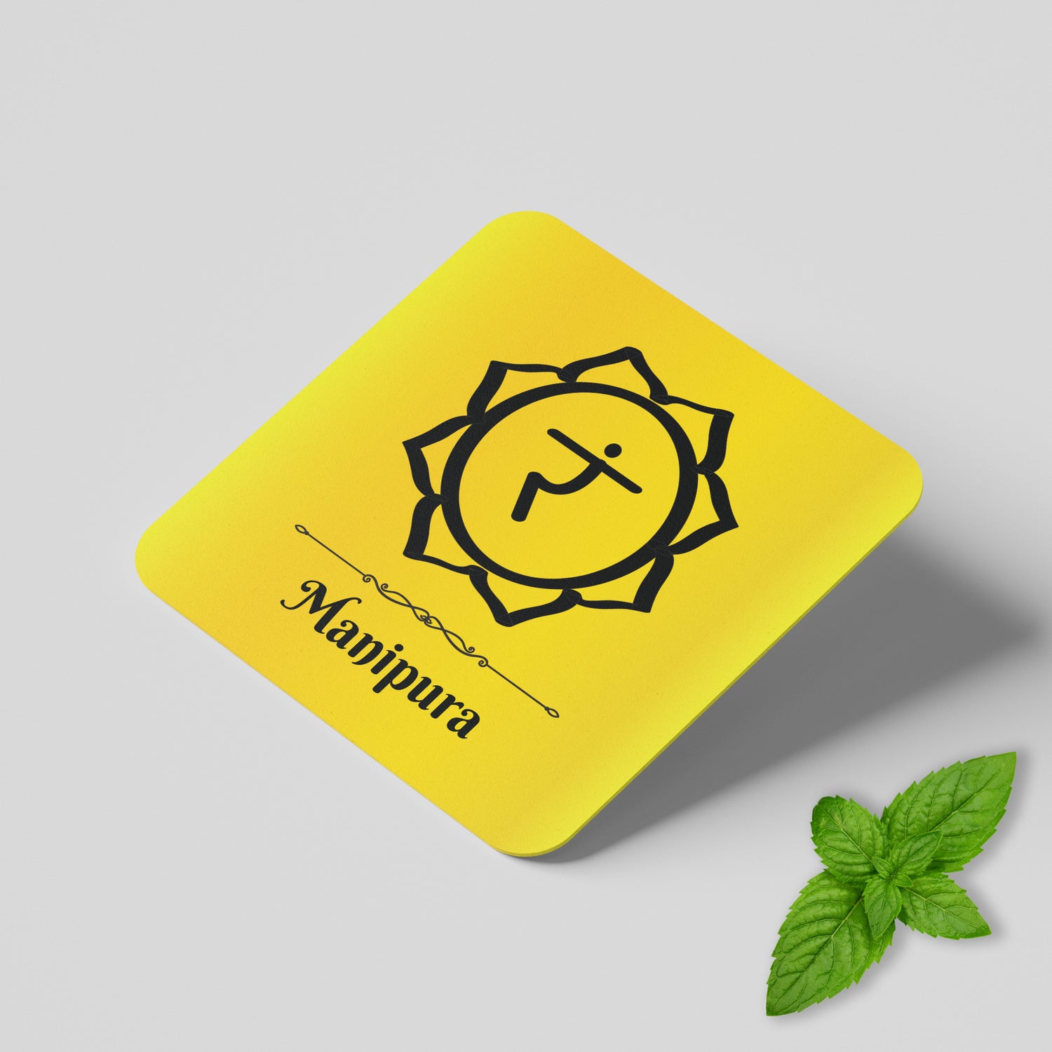 Solar plexus chakra coaster