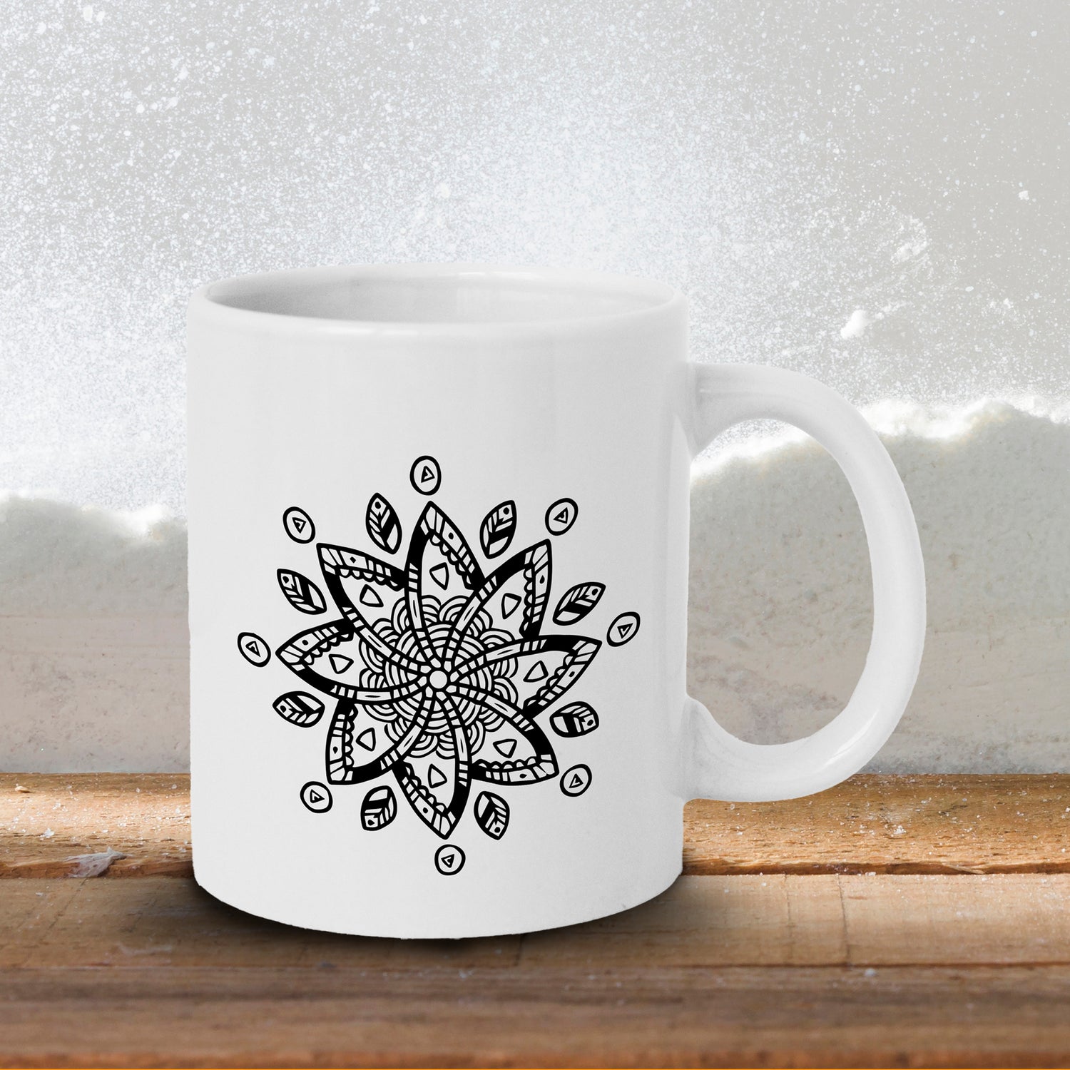 Star Shape Illustration Ceramic Mug (325ml)