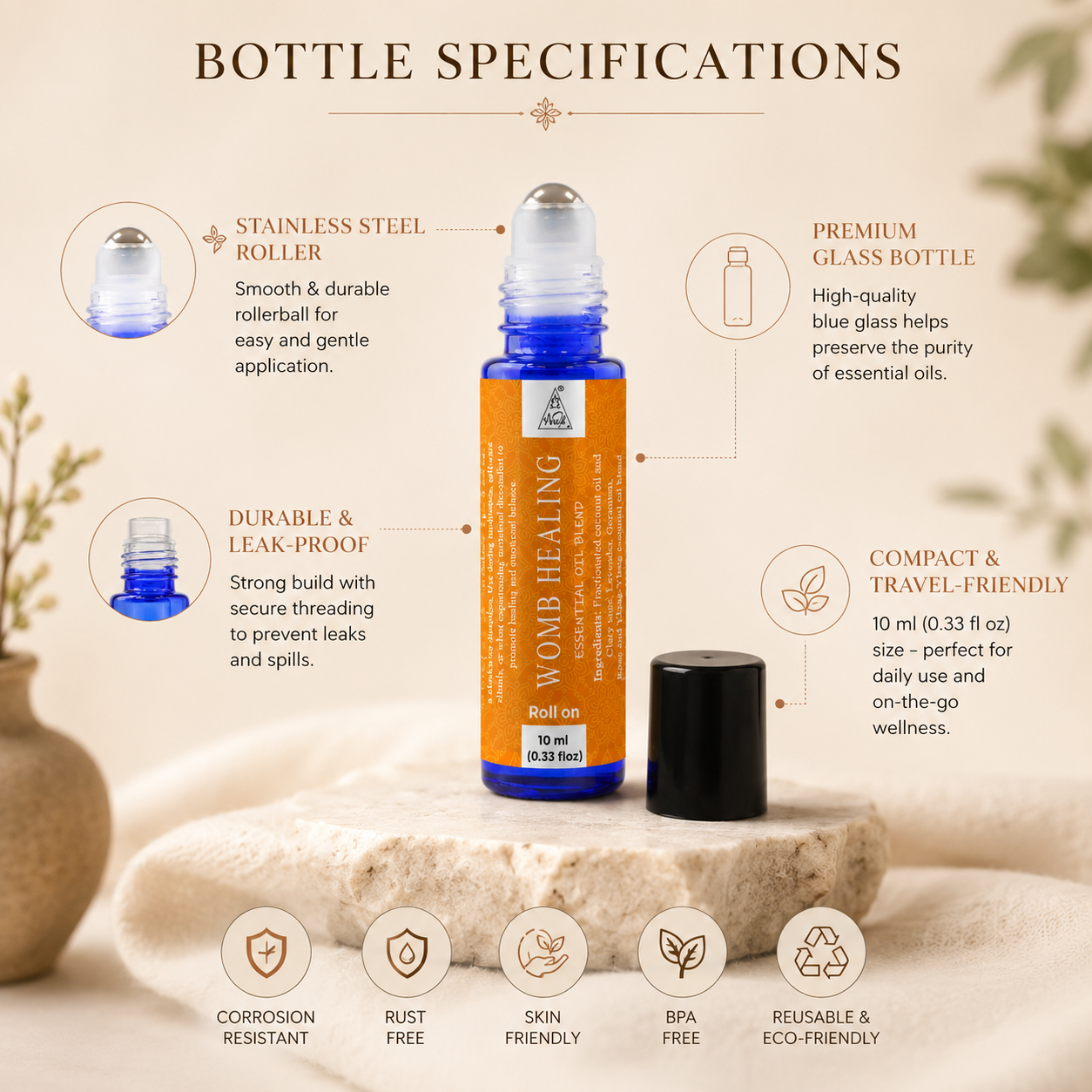Womb Healing Essential Oil Roll on (10ml)