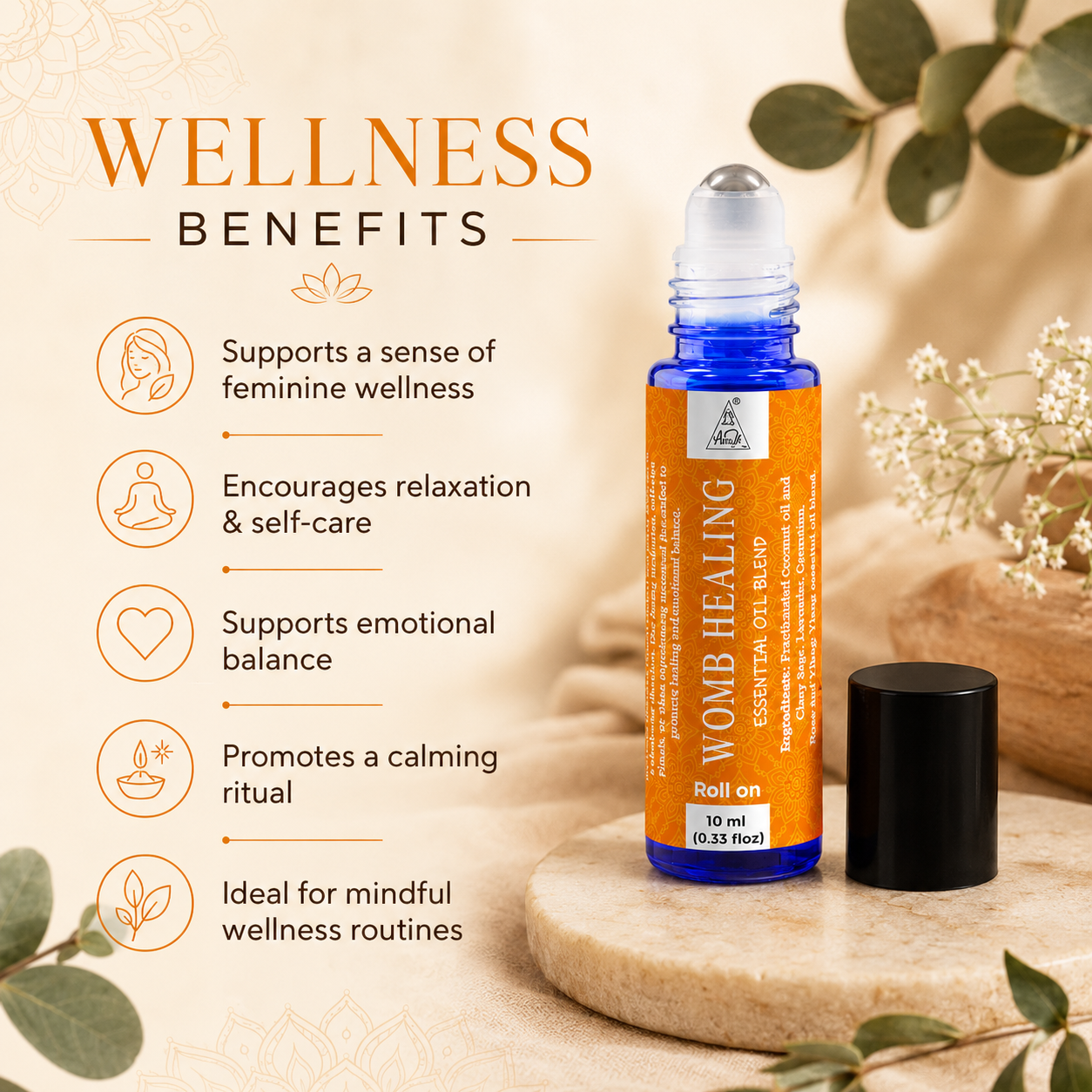 Womb Healing Essential Oil Roll on (10ml)