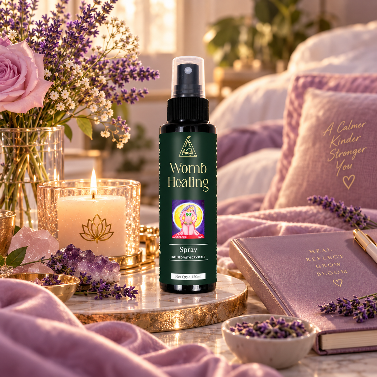 Womb Healing Spray | Reiki Energized | Aromatherapy (120ml)