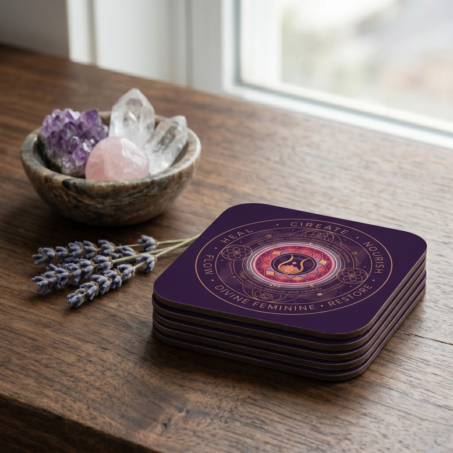 Womb Healing Energy Circle Coaster