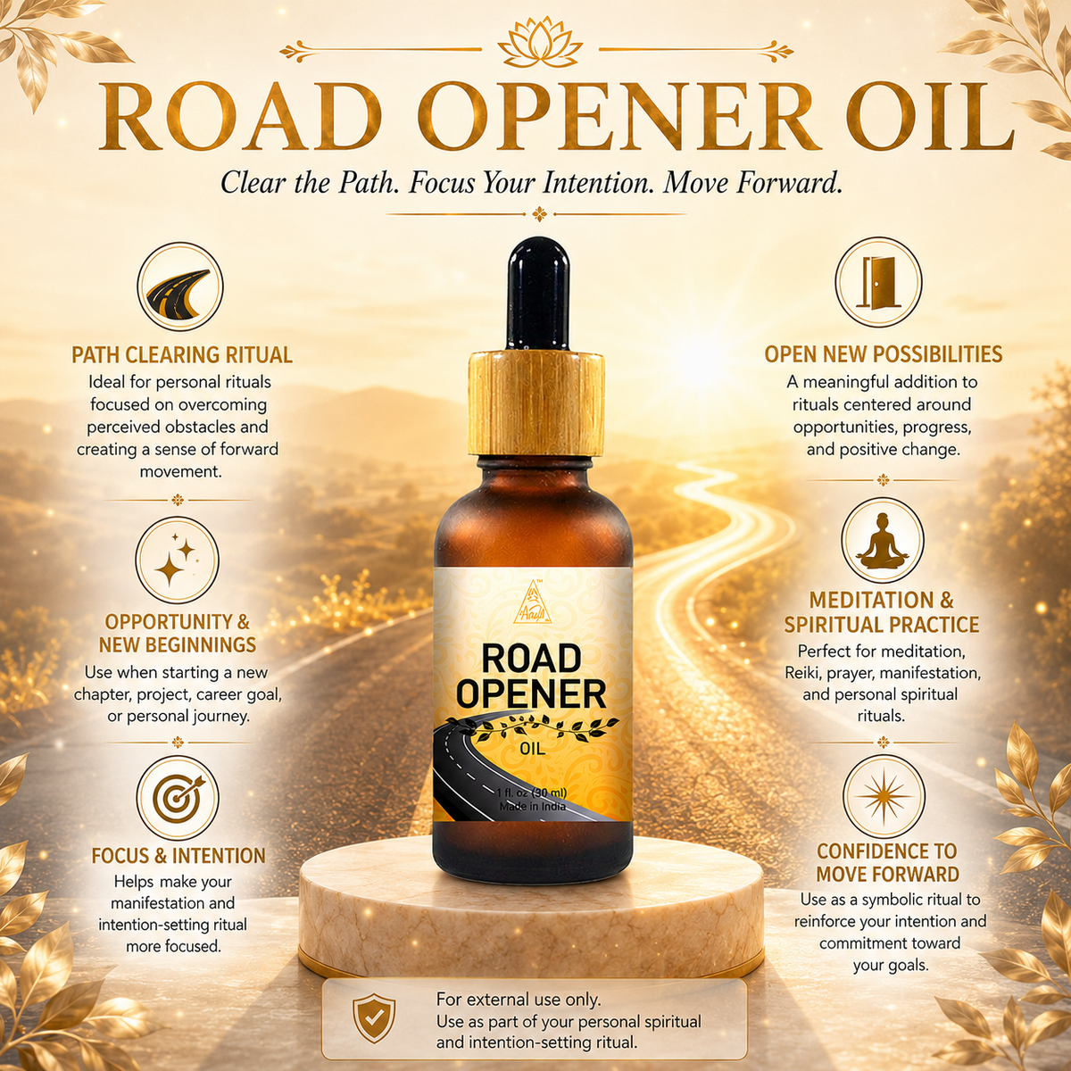 Road opener oil | Reiki Energized | Aromatherapy | 30 ml