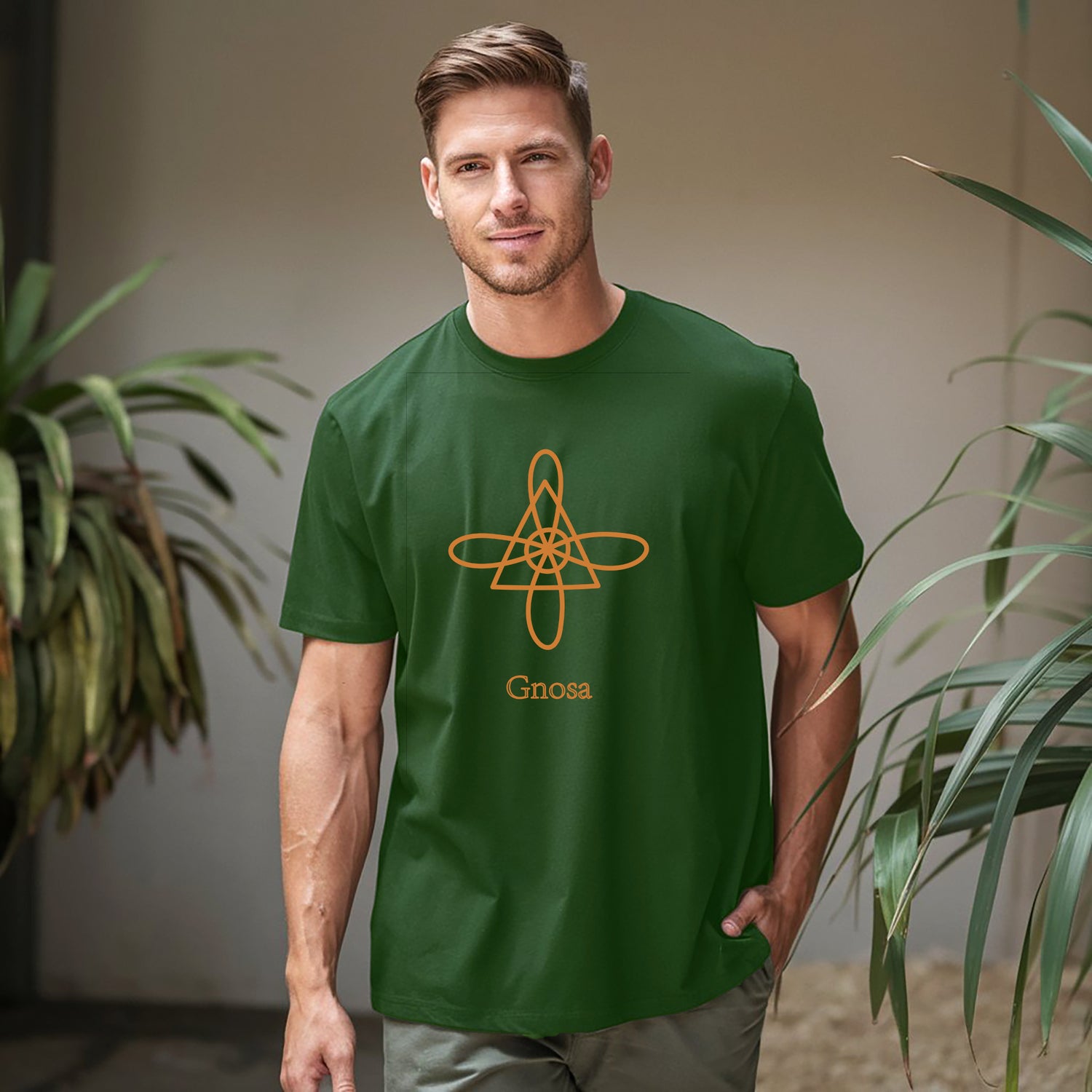 Gnosa Reiki symbol Cotton Printed T-Shirt