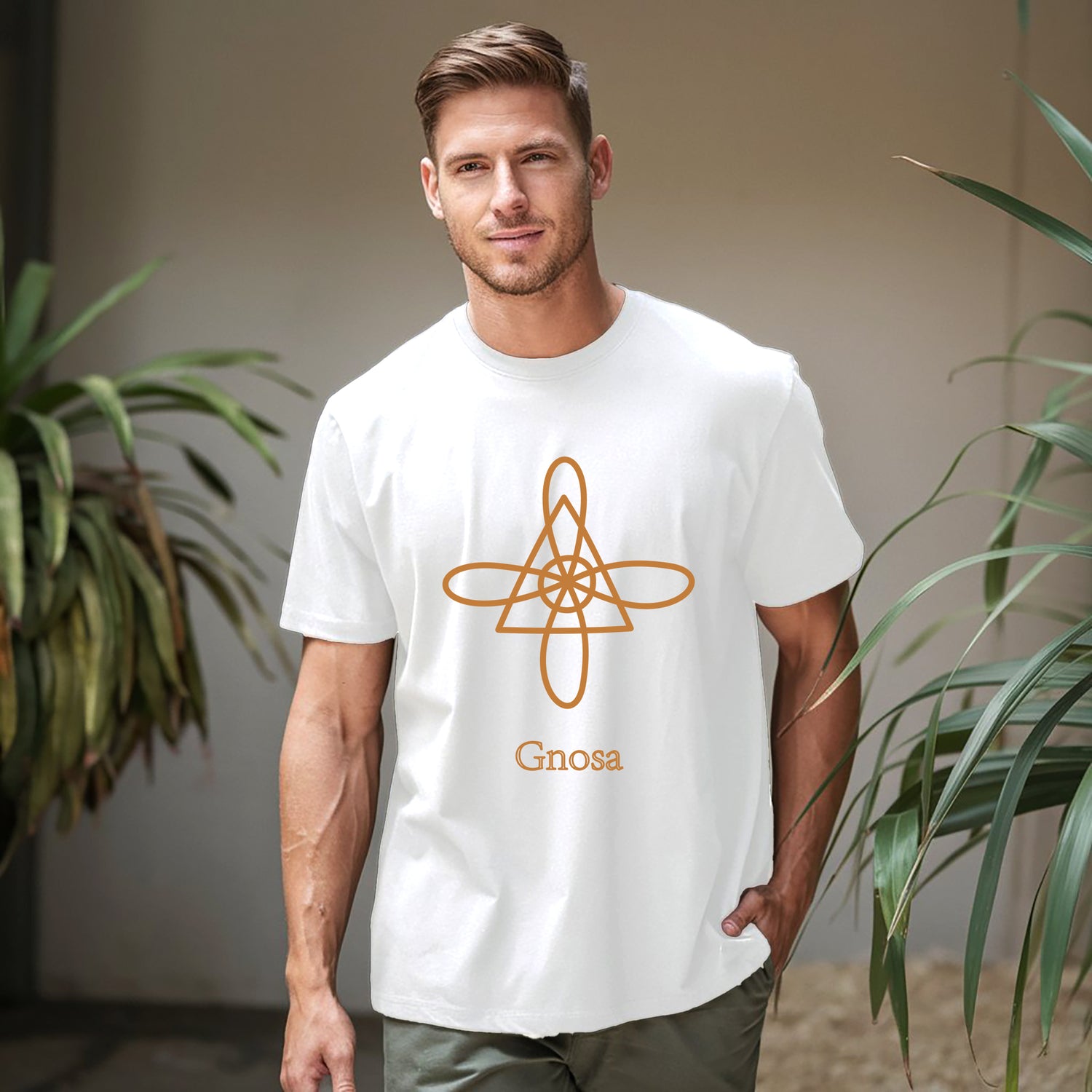 Gnosa Reiki symbol Cotton Printed T-Shirt