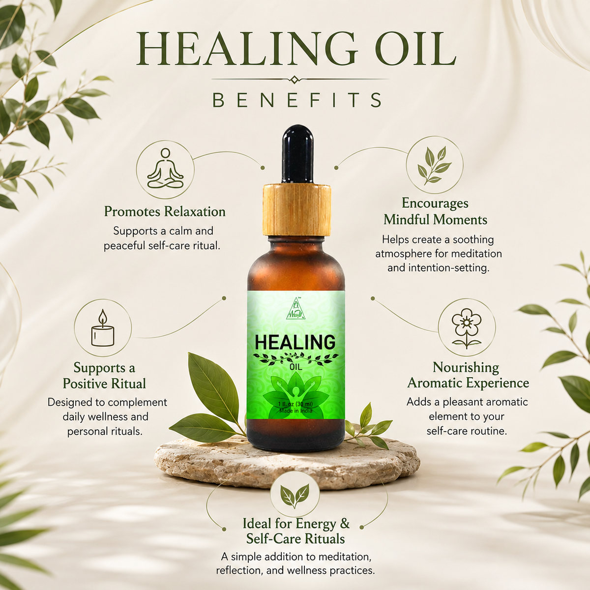 Healing oil | Reiki Energized | Aromatherapy | 30 ml