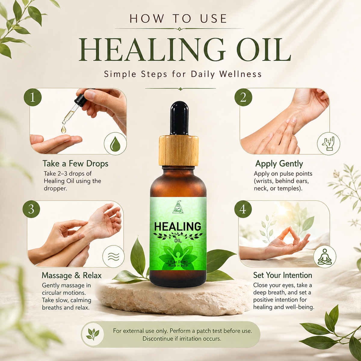 Healing oil | Reiki Energized | Aromatherapy | 30 ml