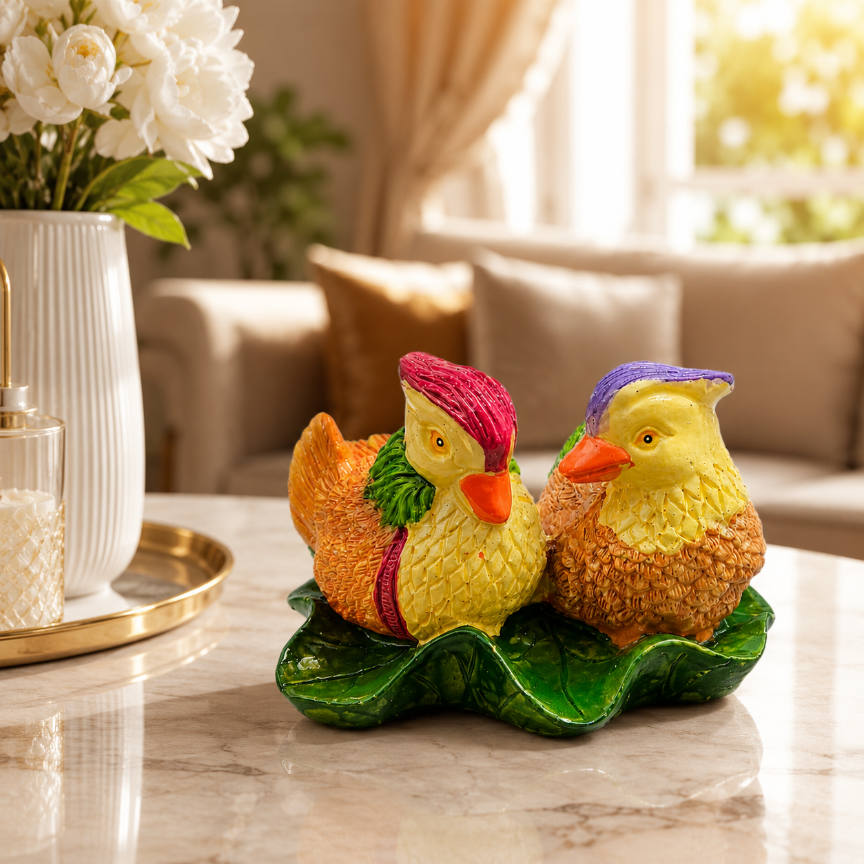 Feng Shui Love Birds | Mandarin Ducks Showpiece