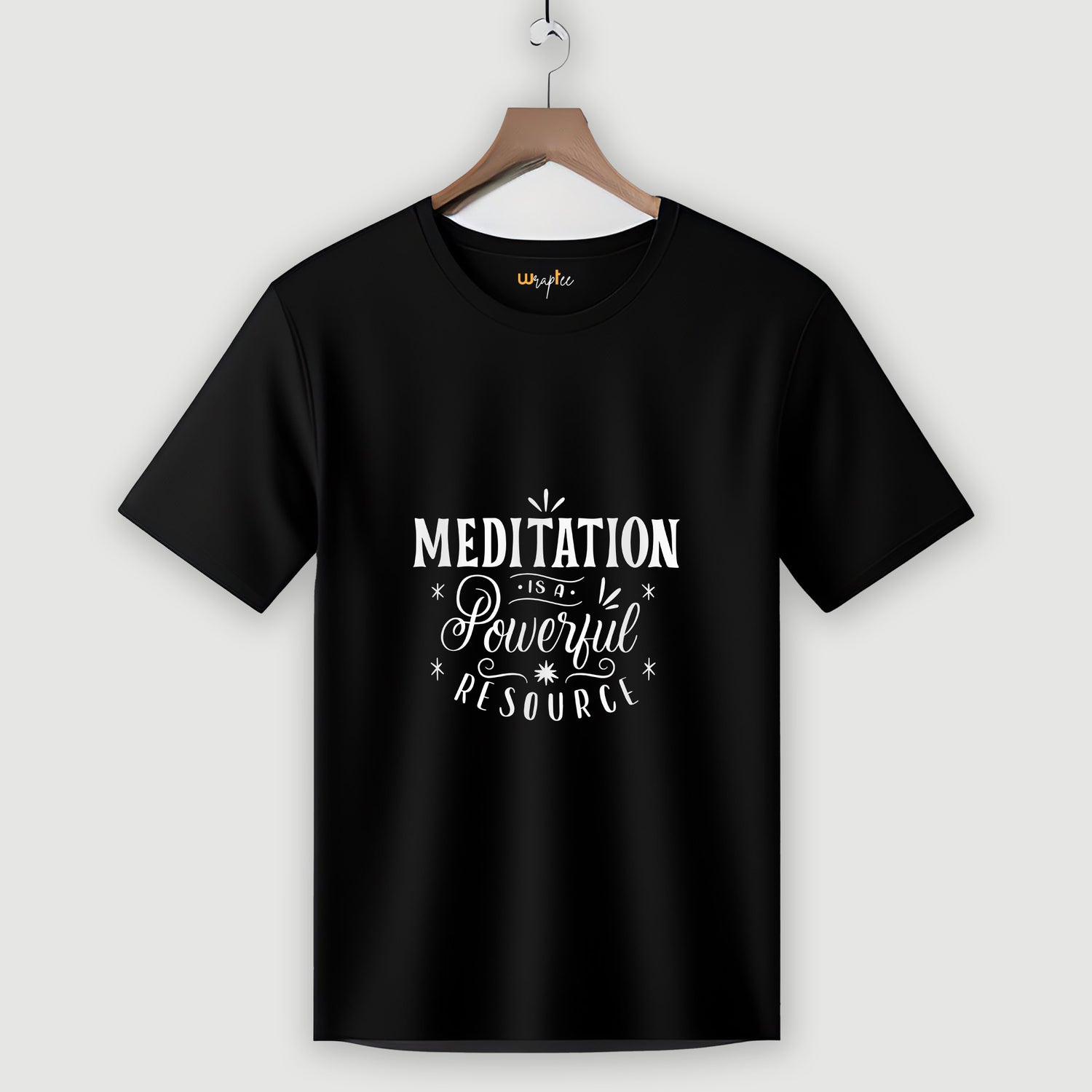 meditation is a powerful recourse Cotton Printed T-Shirt