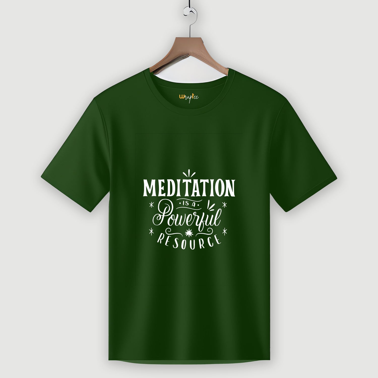 meditation is a powerful recourse Cotton Printed T-Shirt