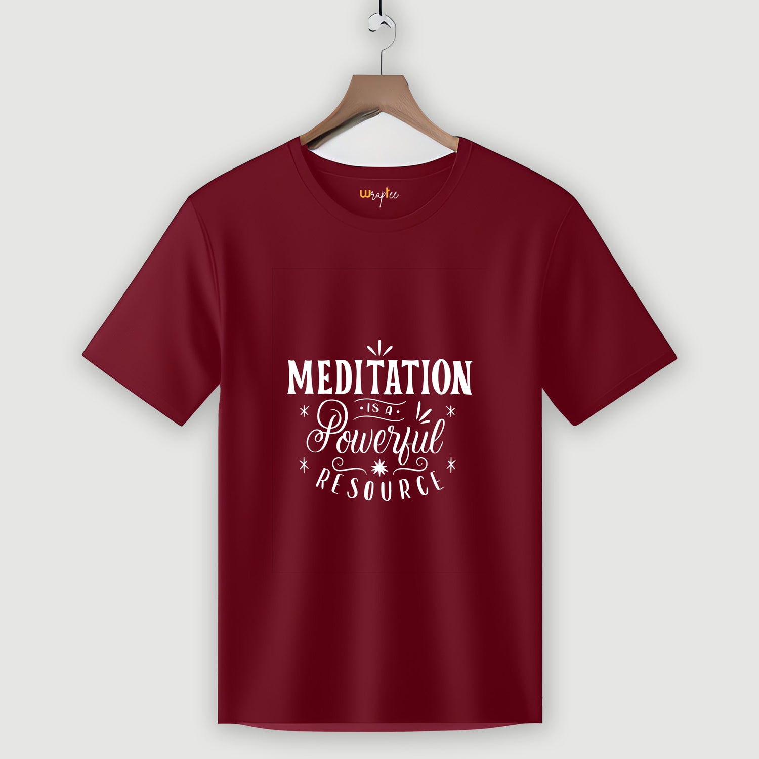 meditation is a powerful recourse Cotton Printed T-Shirt