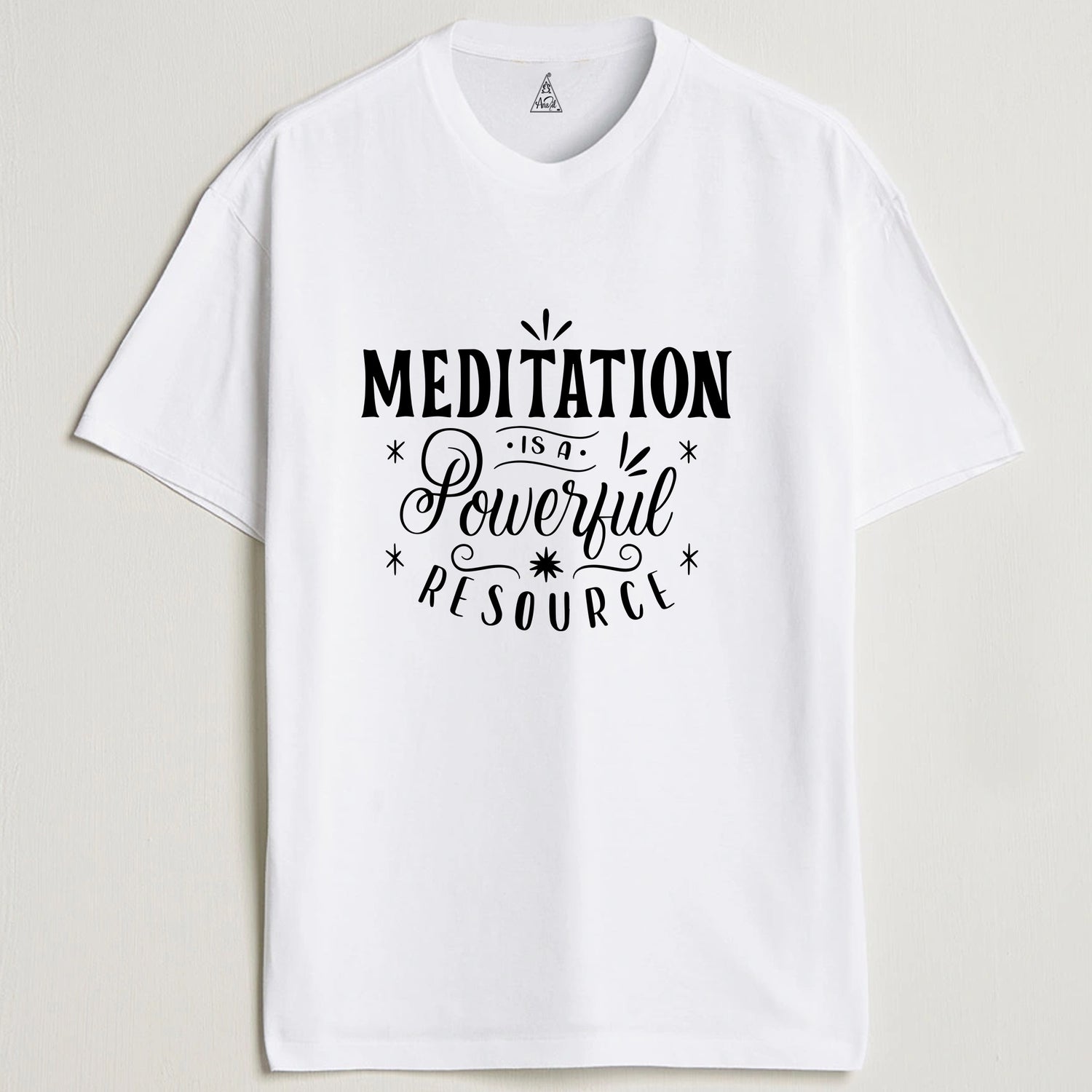 meditation is a powerful recourse Cotton Printed T-Shirt