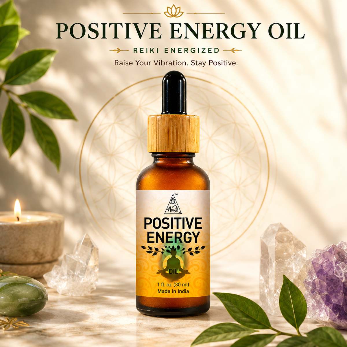 Positive energy oil | Reiki Energized | Aromatherapy | 30 ml