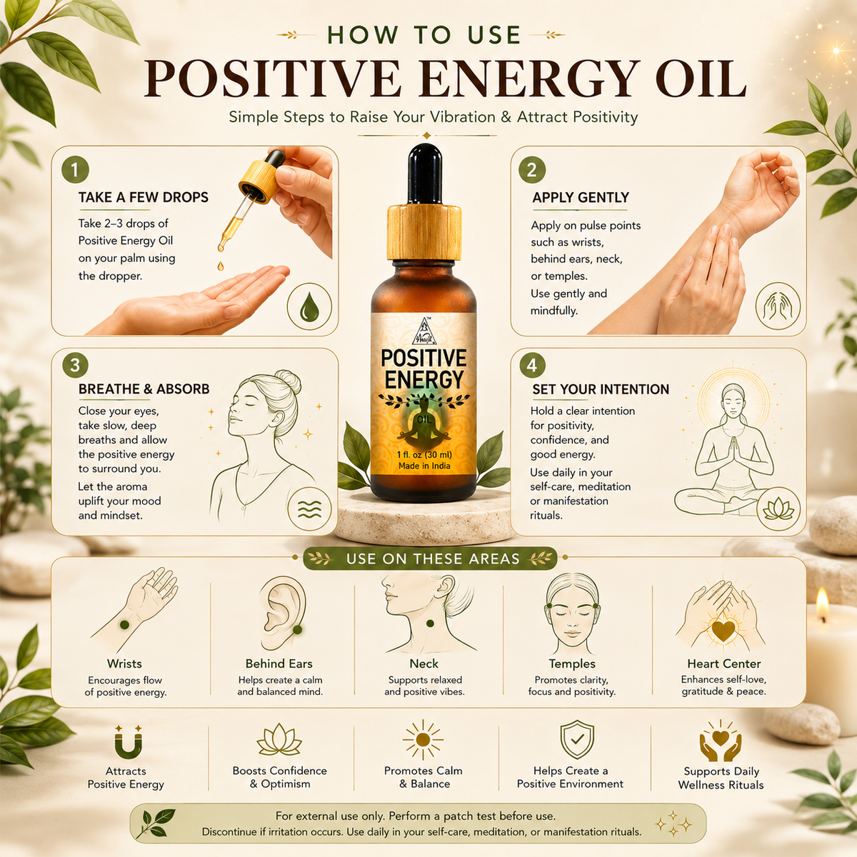 Positive energy oil | Reiki Energized | Aromatherapy | 30 ml