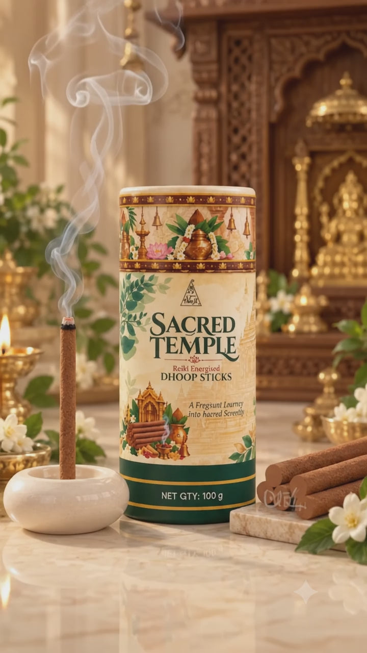 SACRED TEMPLE Reiki Energised Dhoop Sticks – 100 g