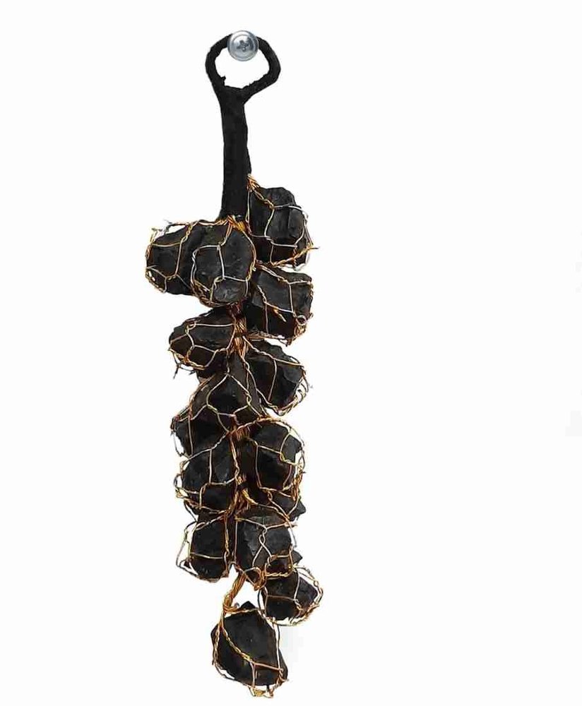 Black Tourmaline Rough Chunks Door Hanging