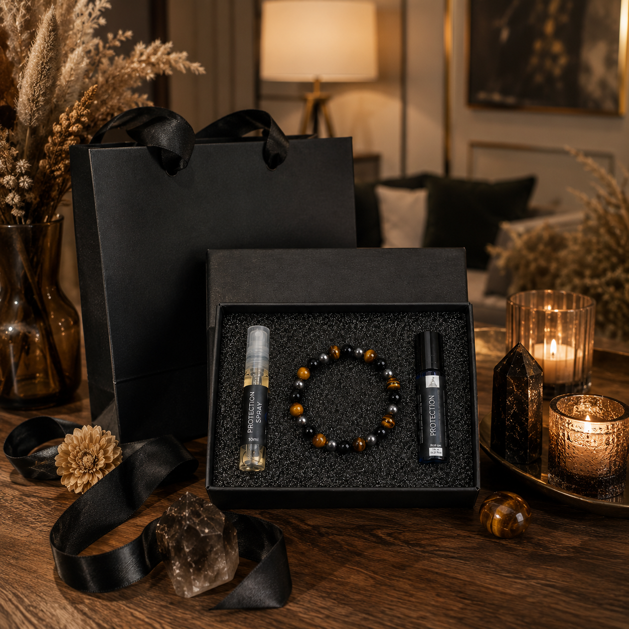 Protection Kit | Bracelet, Essential Oil (Roll On) and Spray