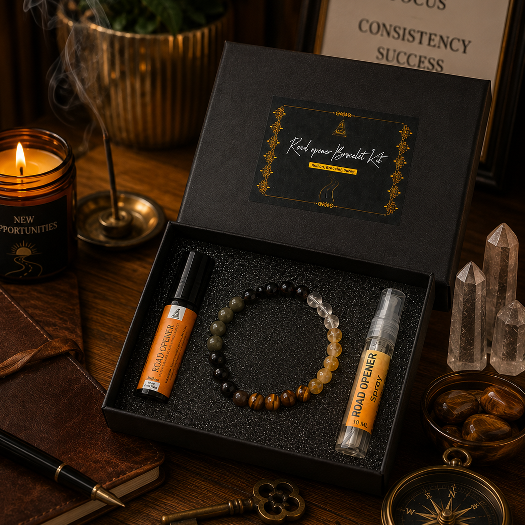 Road Opener Kit | Bracelet, Essential Oil (Roll On) and Spray
