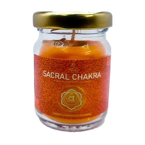 sacral chakra aromatherapy candle mini