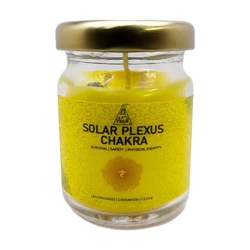 Solar plexus chakra aromatherapy candle mini
