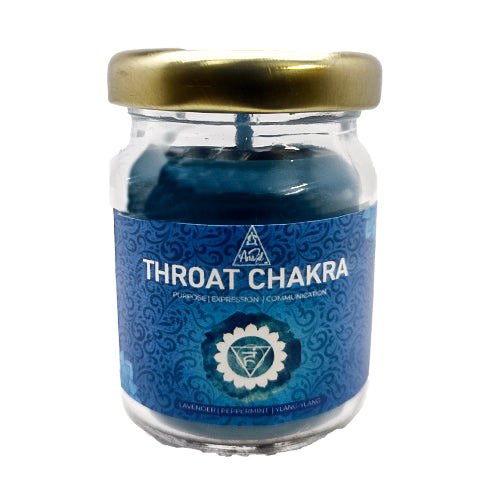 Throat chakra aromatherapy candle mini