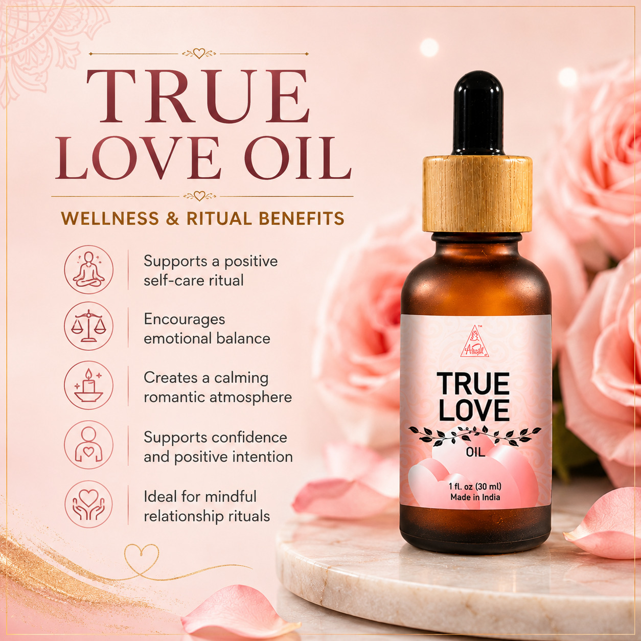 True Love oil | Reiki Energized | Aromatherapy | 30 ml