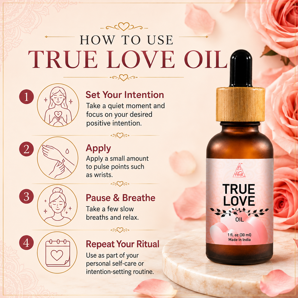 True Love oil | Reiki Energized | Aromatherapy | 30 ml